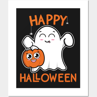 Happy Halloween Ghost Kids Costume Trick or Treat product Posters and Art